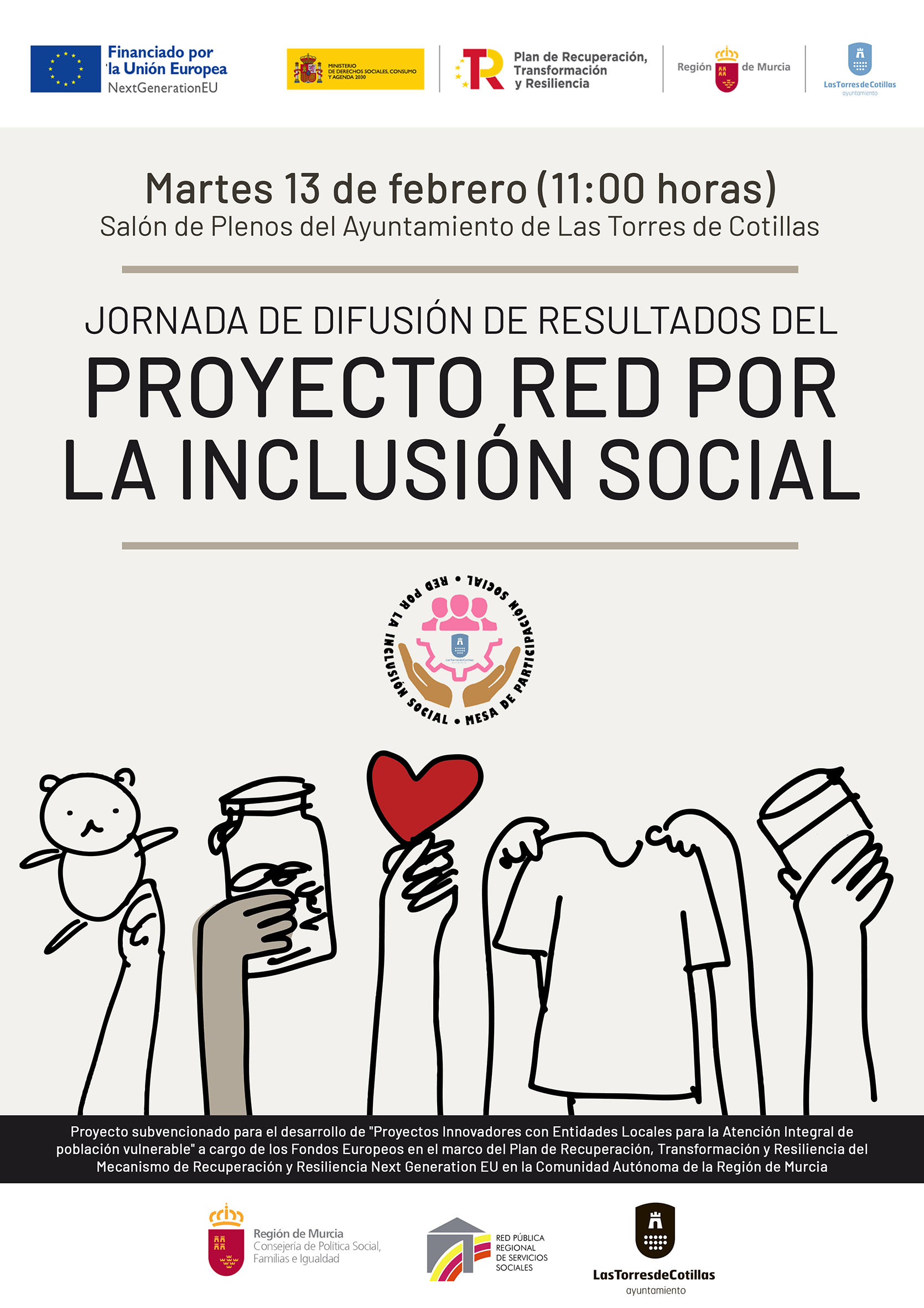 El proyecto Red por la Inclusión Social celebrará una jornada de difusión de sus resultados