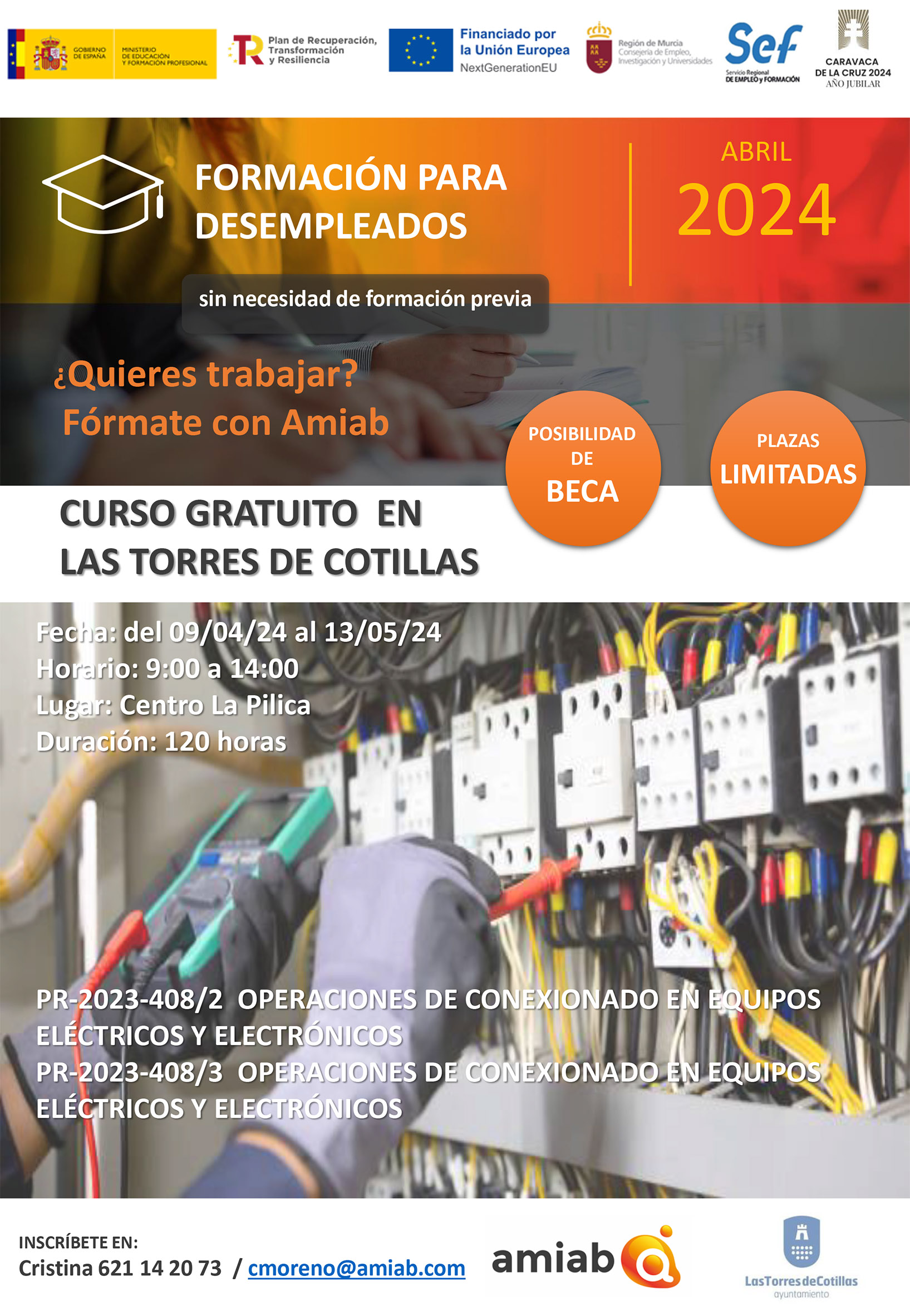 Las Torres de Cotillas propone un curso especializado en electricidad