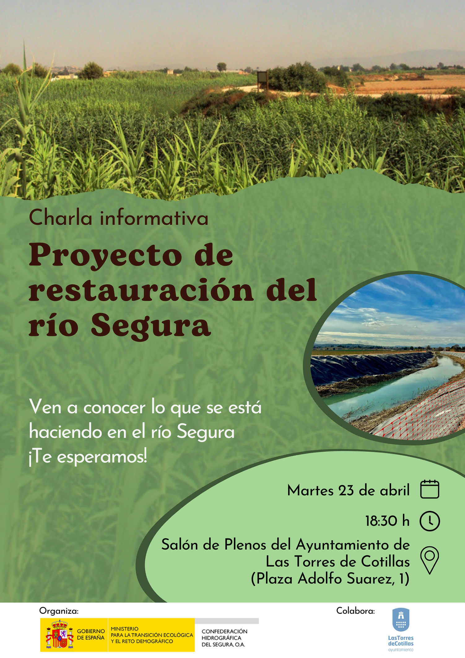 Charla informativa sobre el proyecto de restauración ambiental del río Segura
