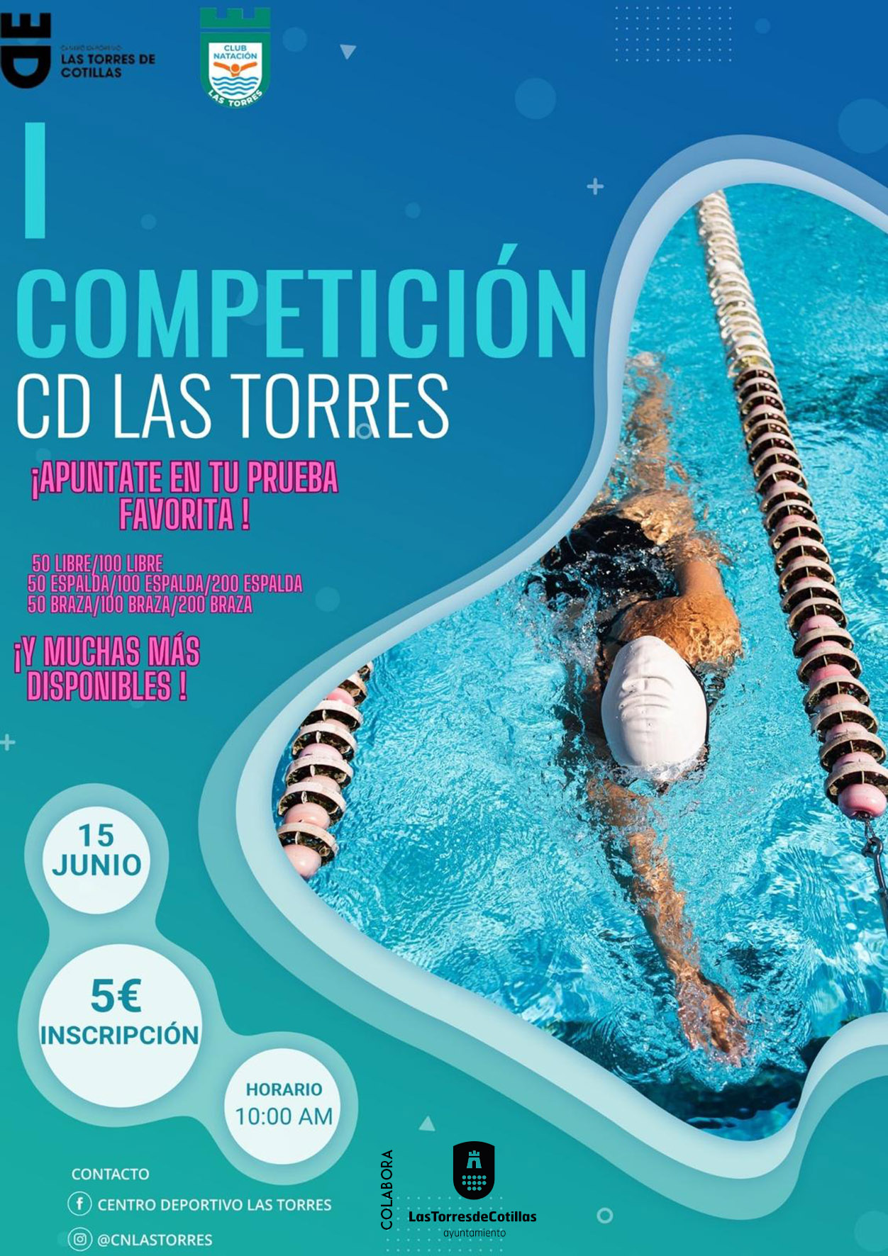 El CD Las Torres organiza su primera competición de natación