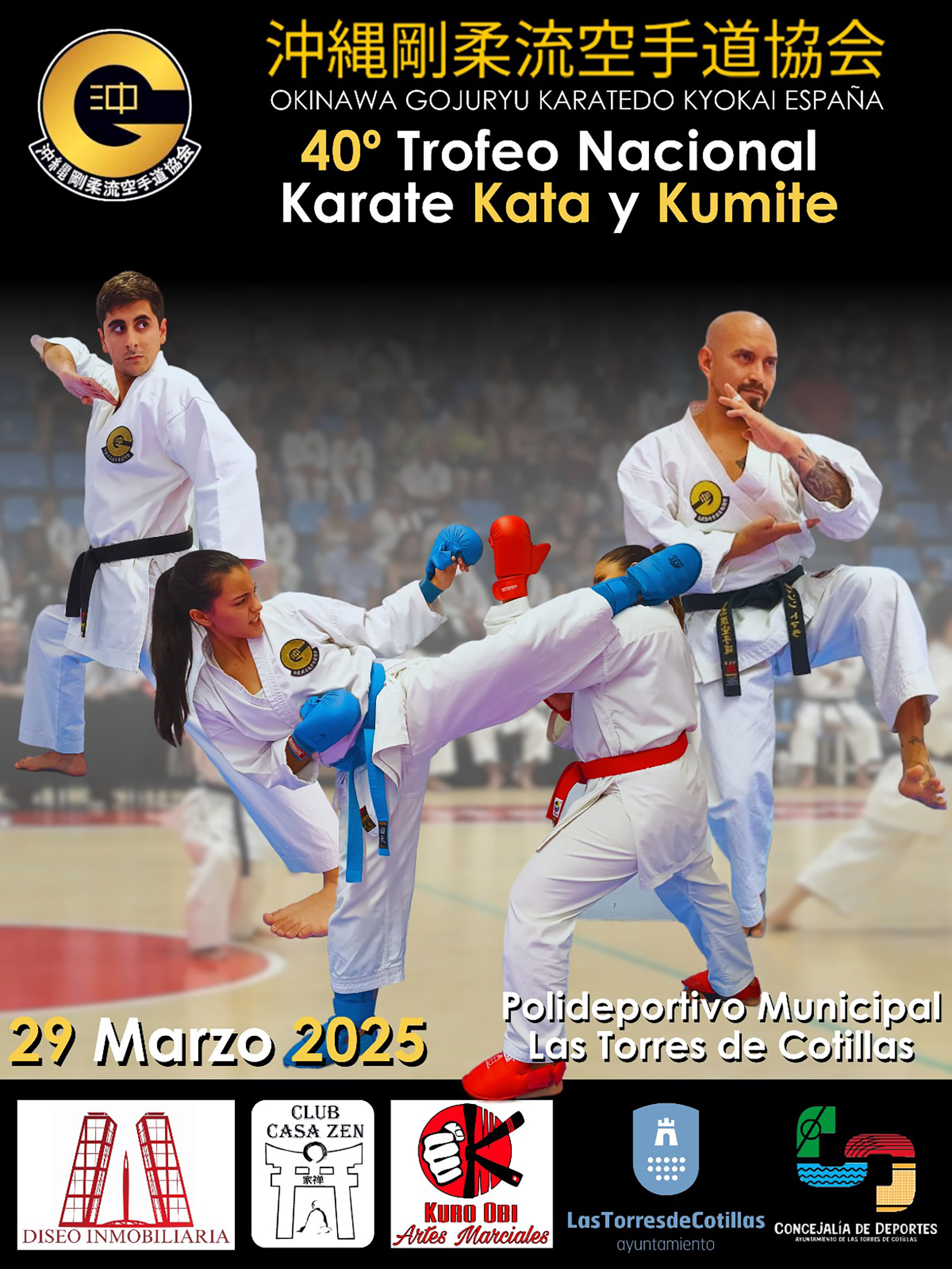 450 deportistas participarán en Las Torres de Cotillas en el campeonato nacional de karate OGKK