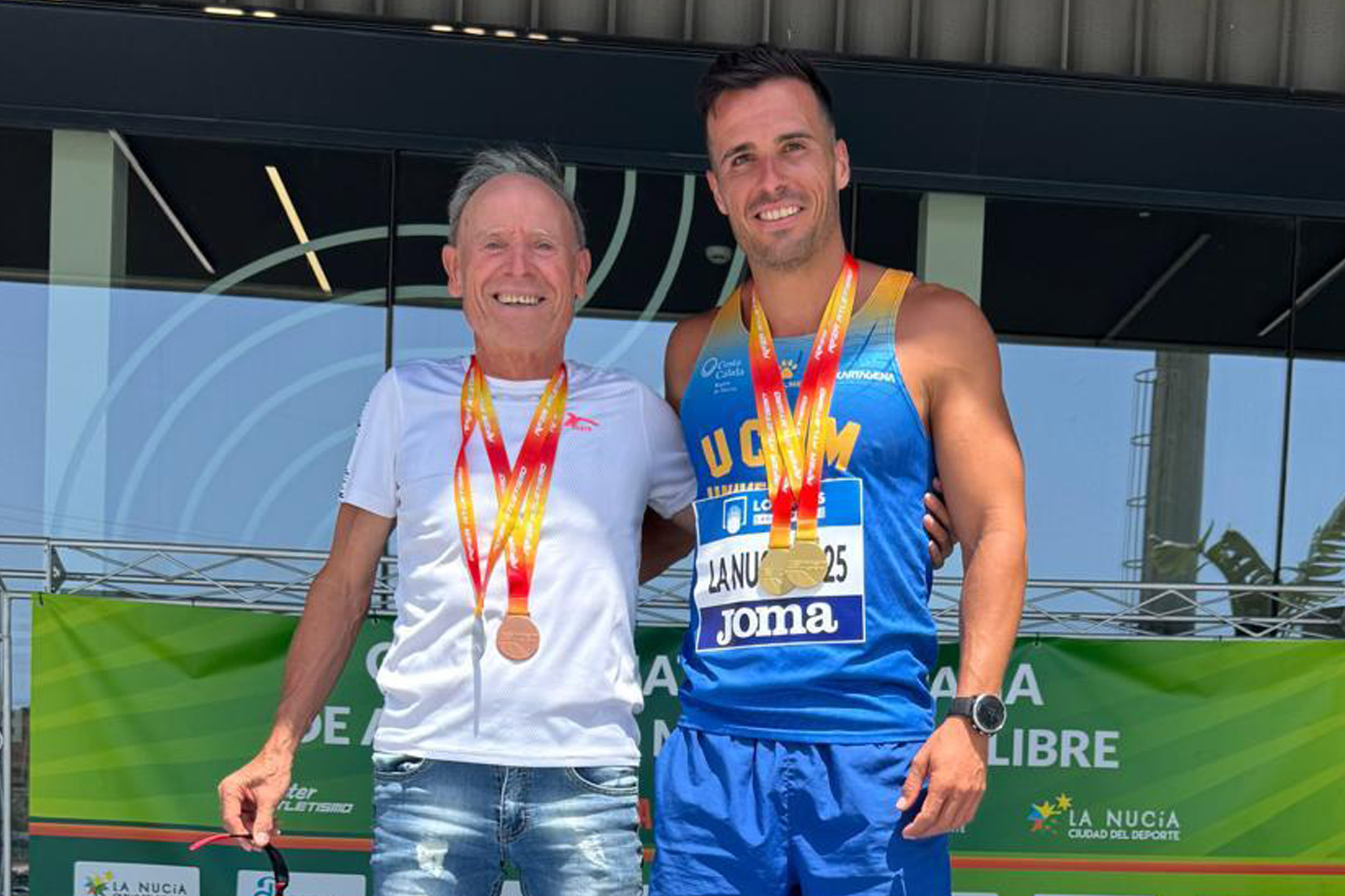 Rubén Salinas logra dos oros en el campeonato de España máster y su padre Ángel plata y bronce 