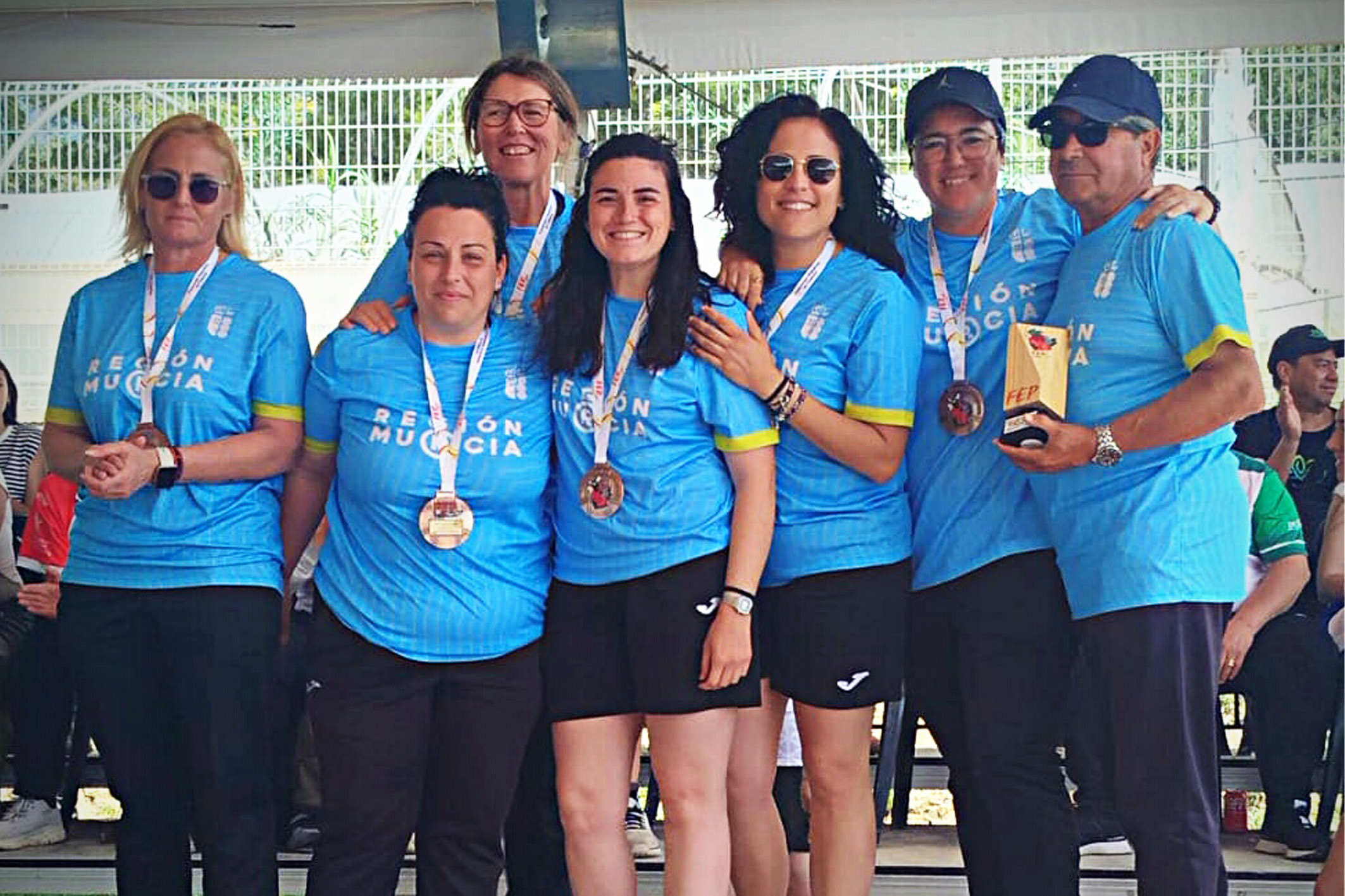 Tres jugadoras del Petanca La Salceda, bronce nacional con la selección murciana