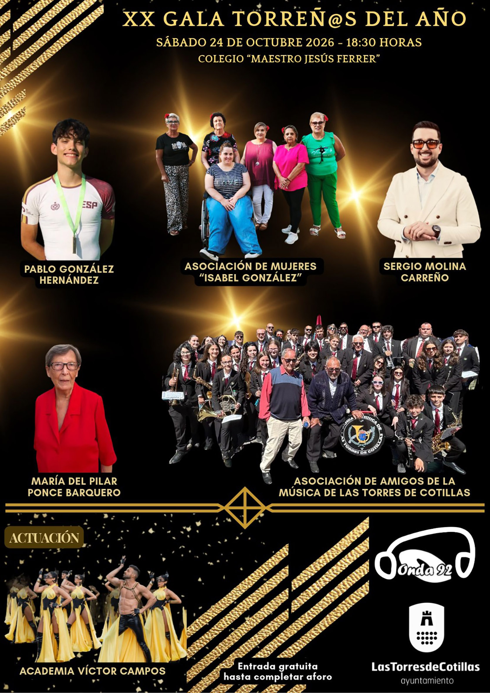 Todo preparado para que Onda 92 celebre la 20ª edición de los premios “Torreños del año”