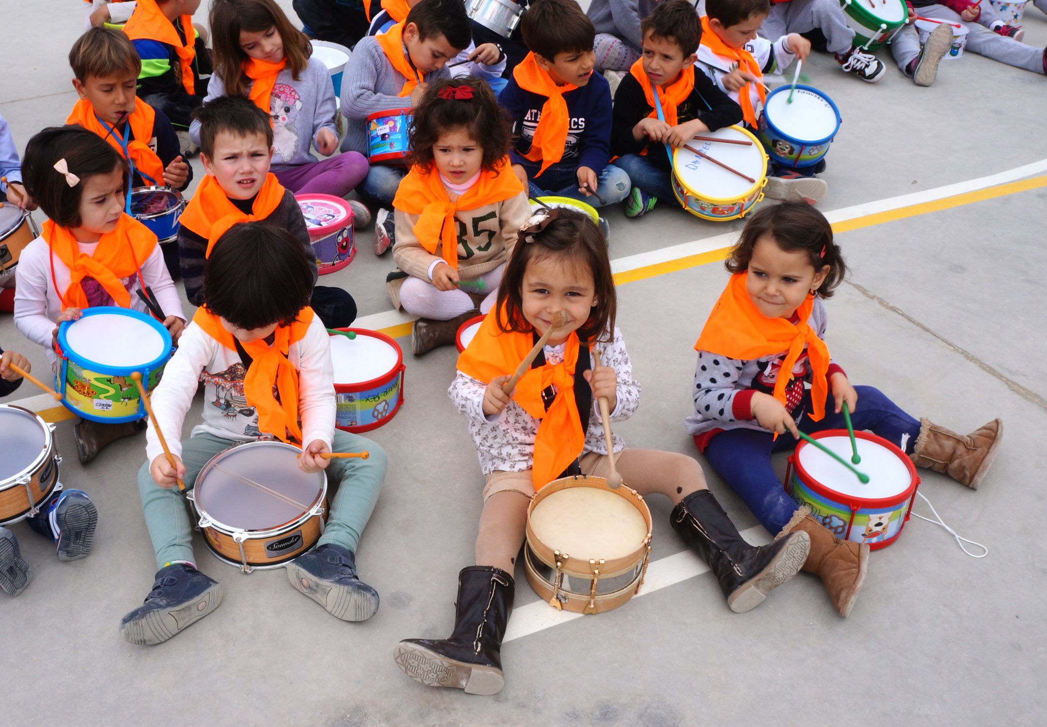 Tamborada torreña en colegio Joaquín Cantero - Las Torres de Cotillas2