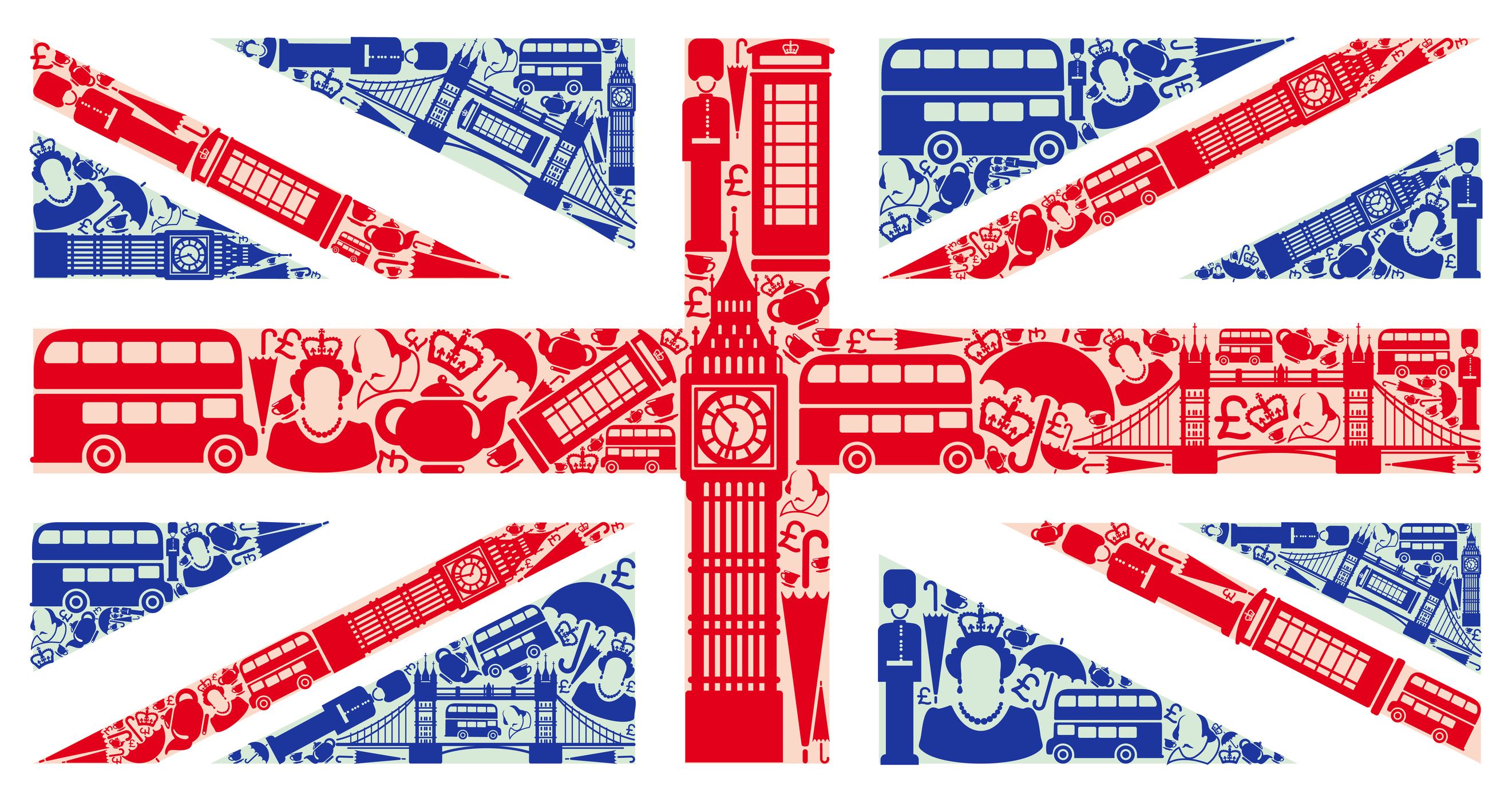Flag of England from symbols of the United Kingdom and London
