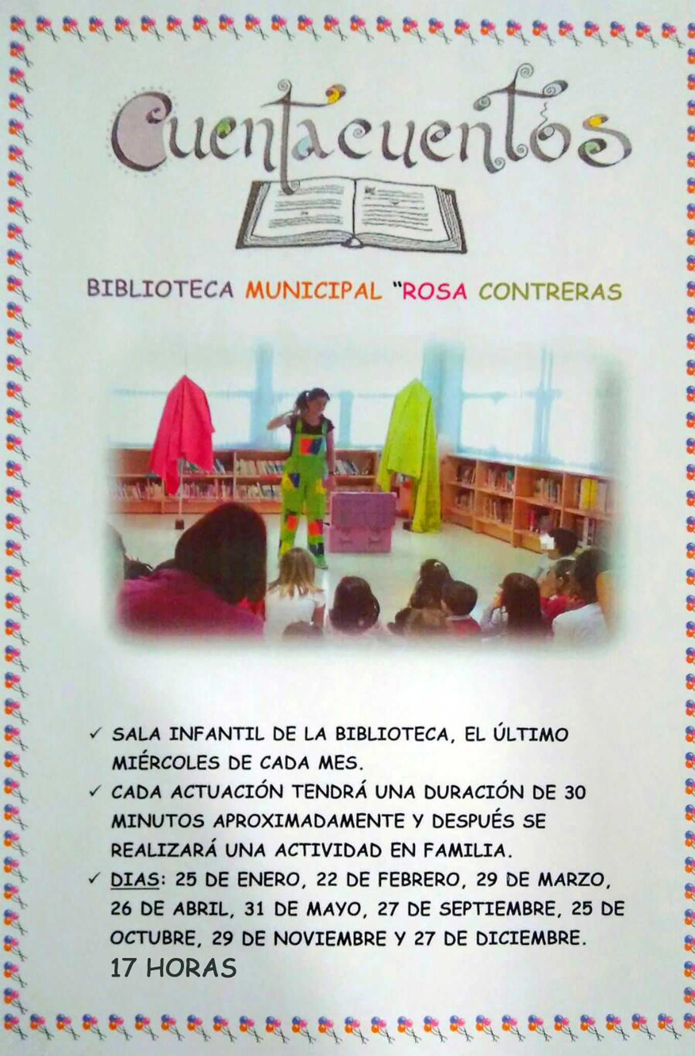 Cuentacuentos infantiles de la Biblioteca Municipal Rosa Contreras
