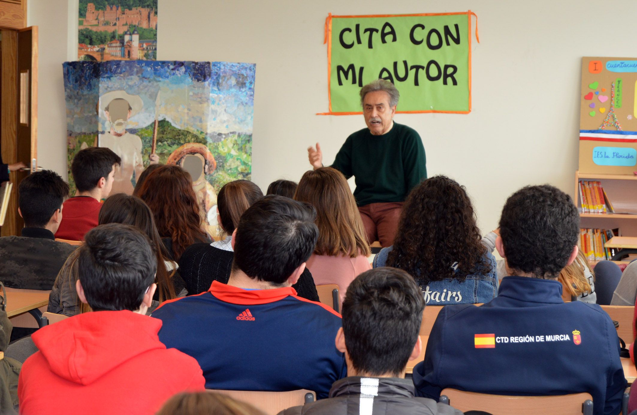 El pintor Pedro Cano inicia en el IES La Florida el ciclo Cita con mi autor