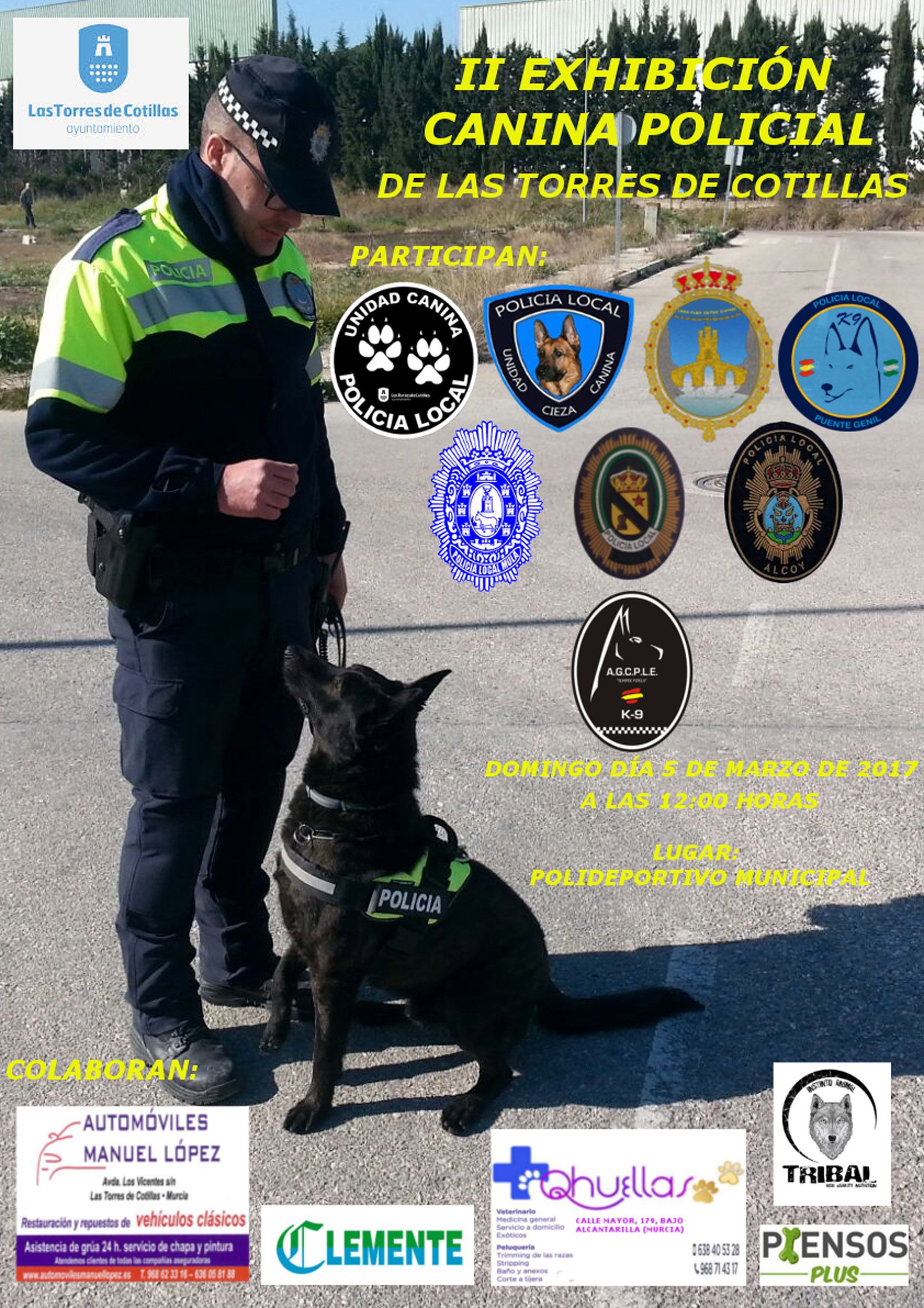 CARTEL II Exhibición Canina Policial Las Torres de Cotillas