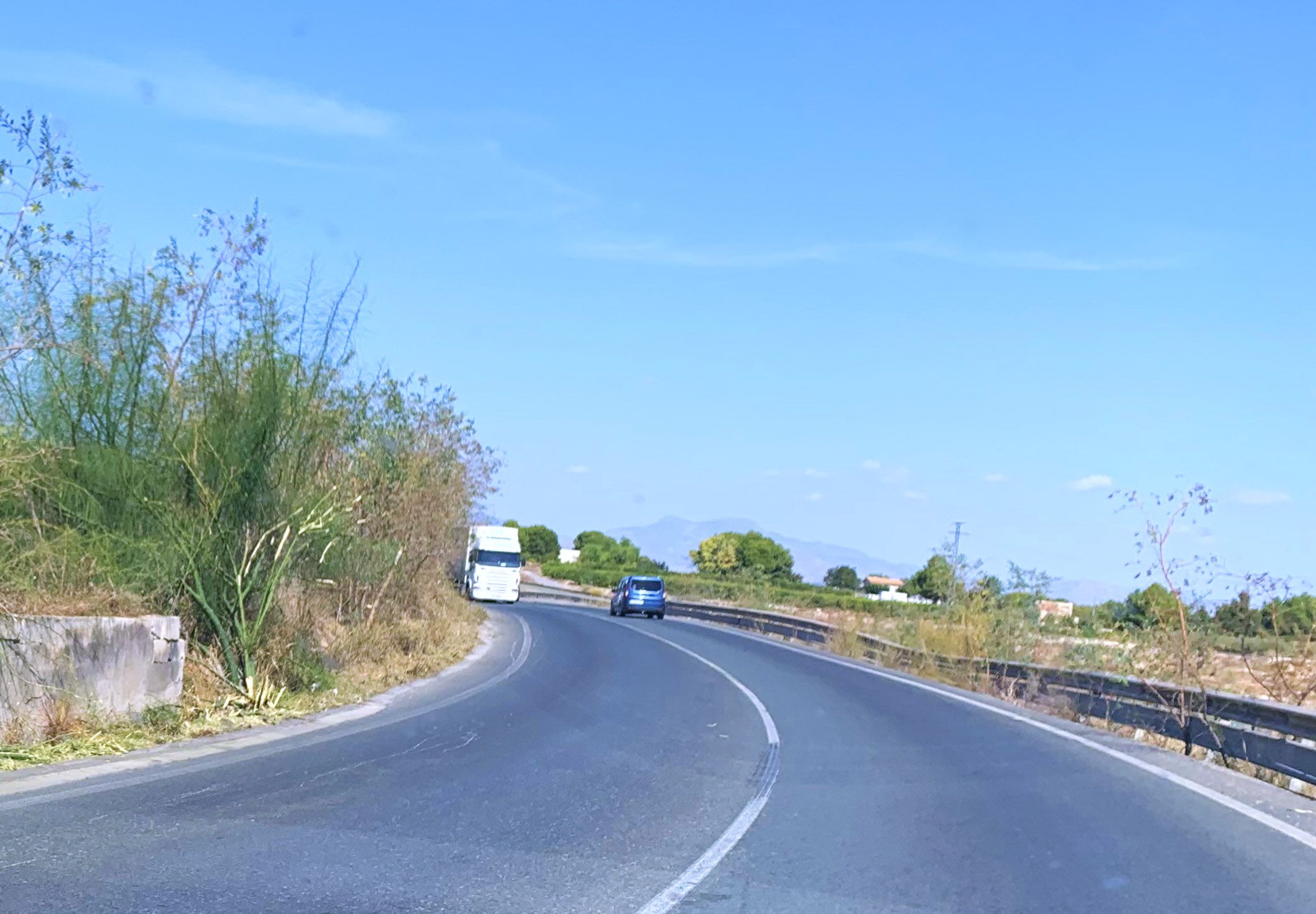 La N 344 gana en seguridad con la poda y limpieza de sus cunetas3
