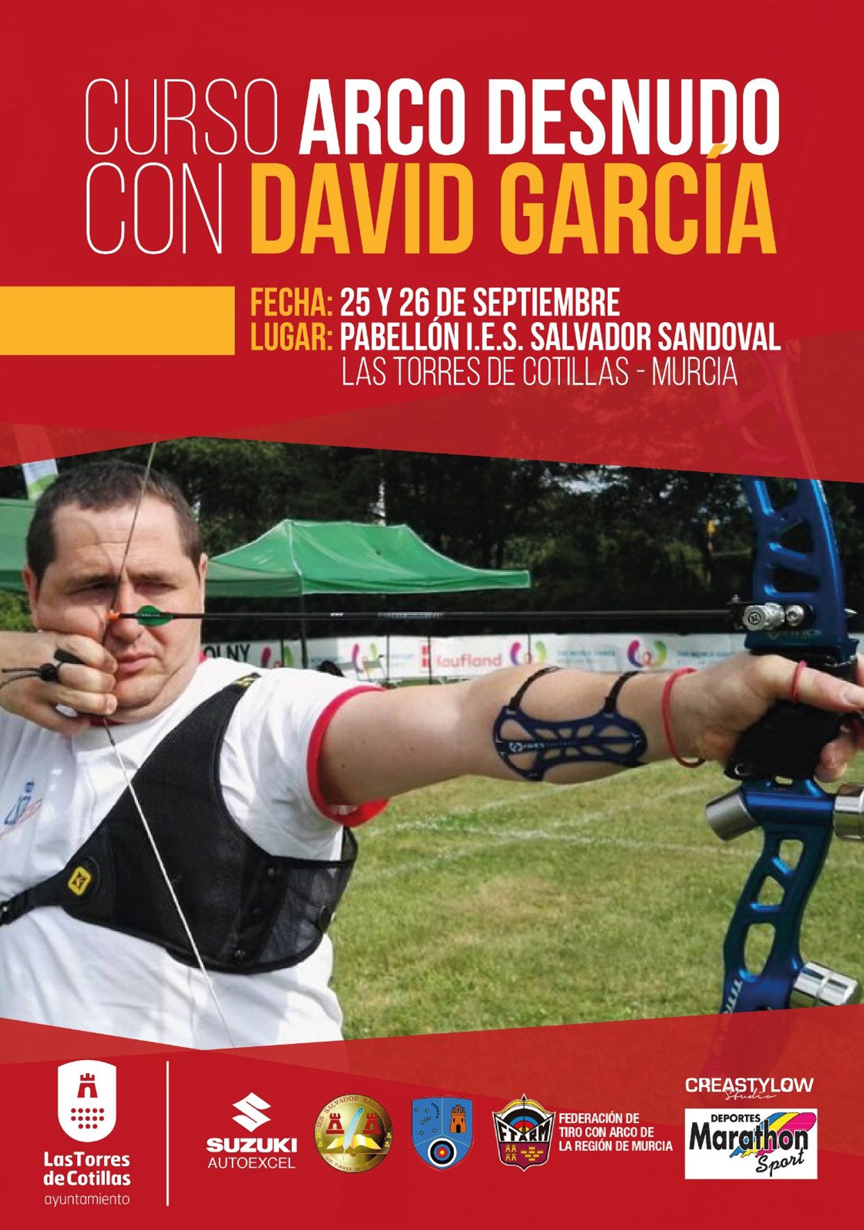 Curso de tiro con arco desnudo en Las Torres de Cotillas con el subcampeón del mundo David García