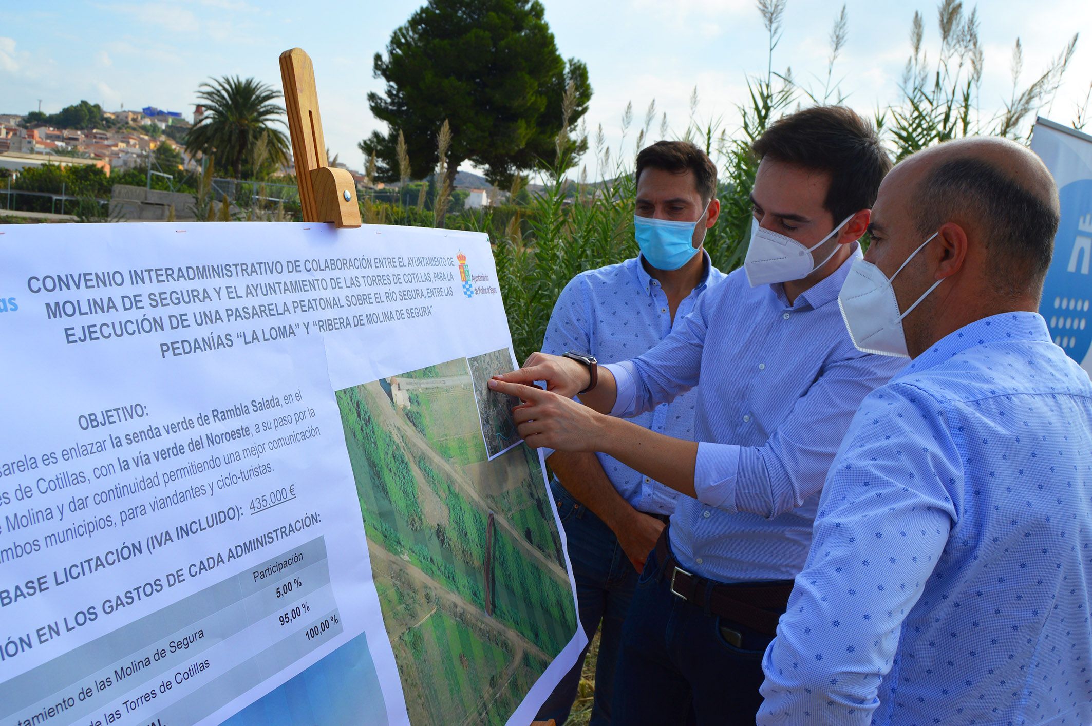 Las Torres de Cotillas y Molina de Segura firman el convenio para construir la pasarela peatonal que unirá La Loma con La Ribera2