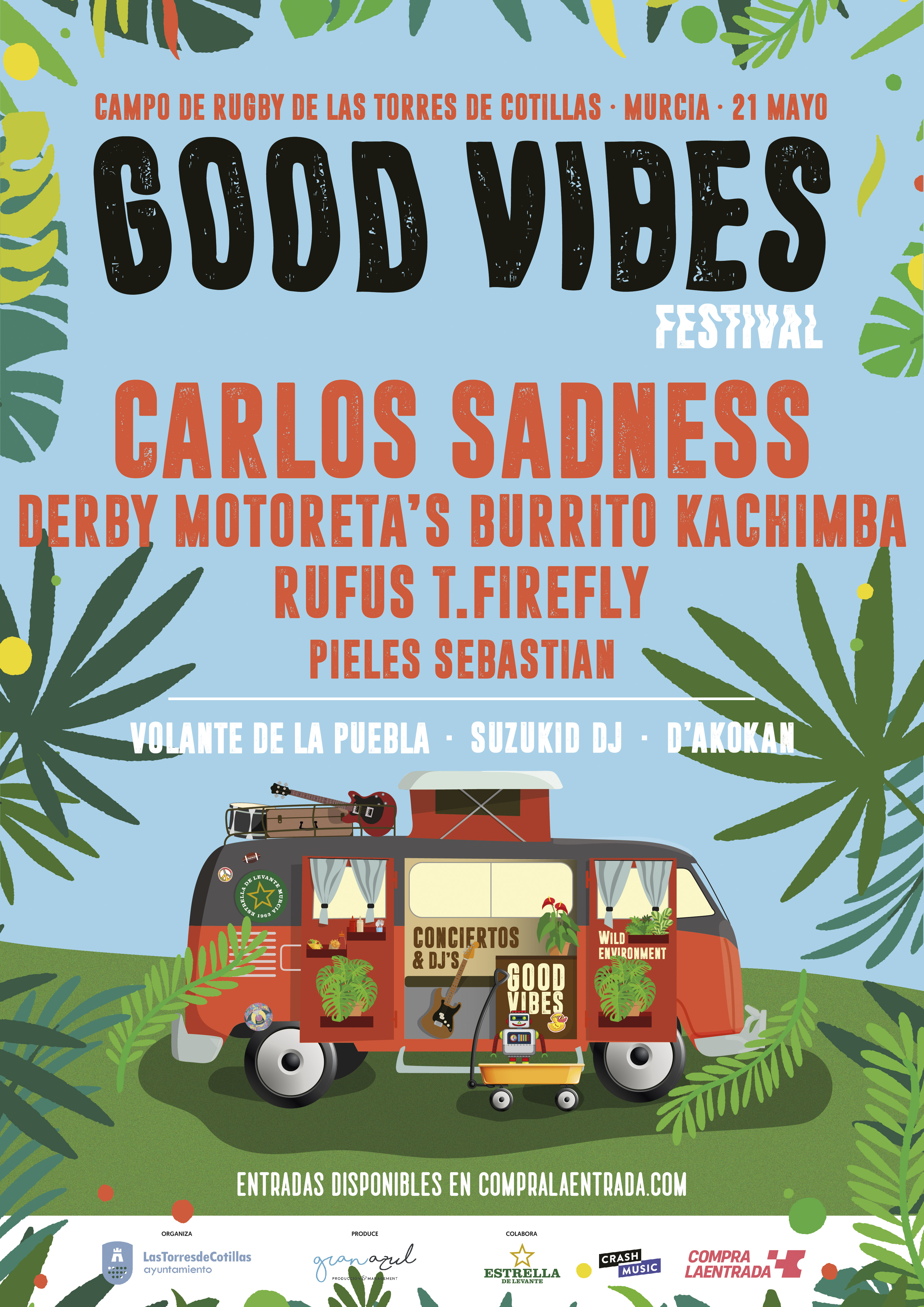 Cartel A3 Festival Good Vibes Las Torres de Cotillas