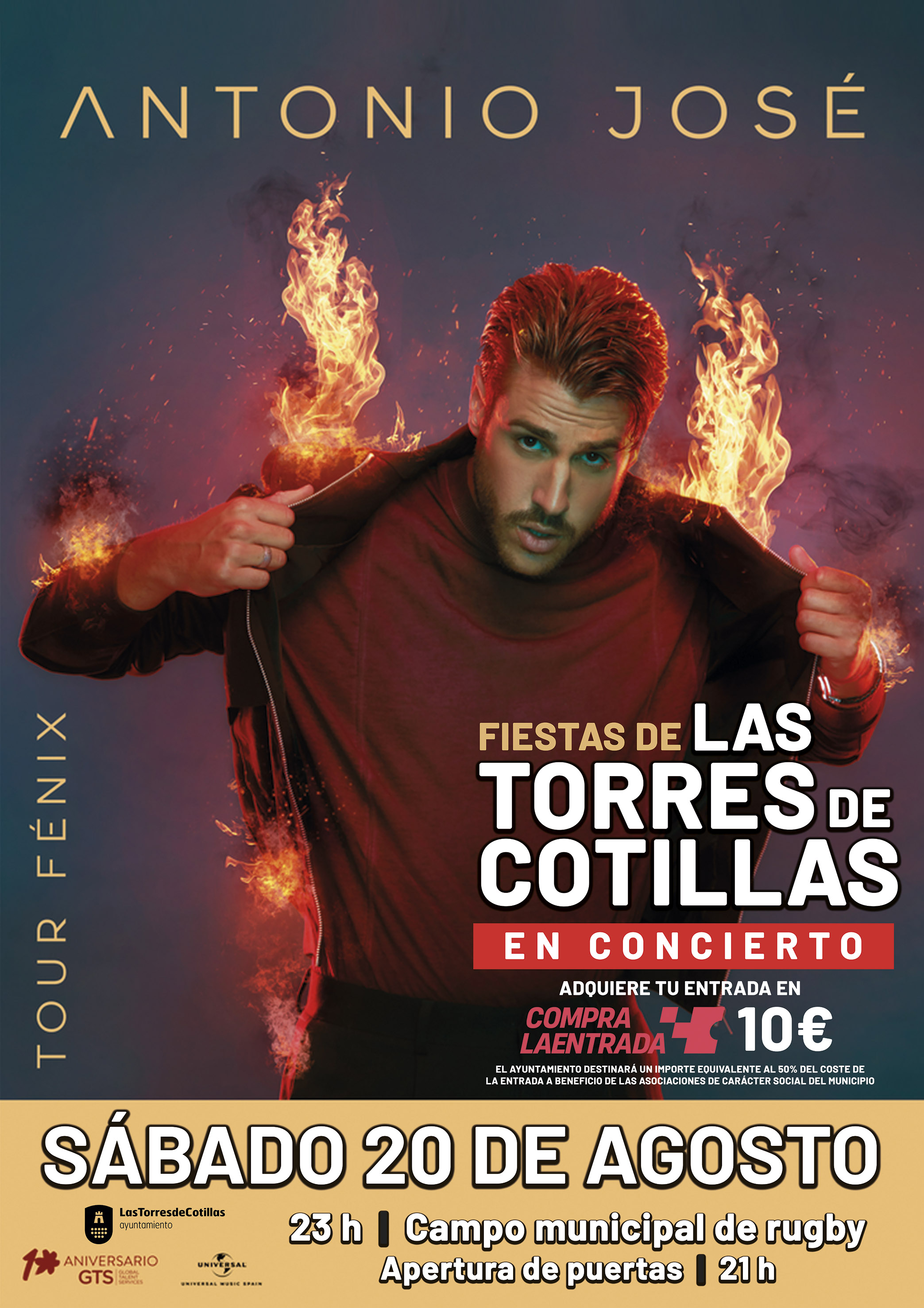 CARTEL ANTONIO JOSE Fiestas Las Torres de Cotillas 2022