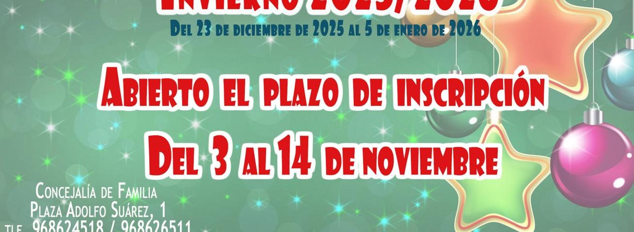 El Concilia Ocio Invierno 2025-26 ofrecerá 80 plazas para usuarios de 3 a 12 años, incluyendo a menores con necesidades educativas especiales