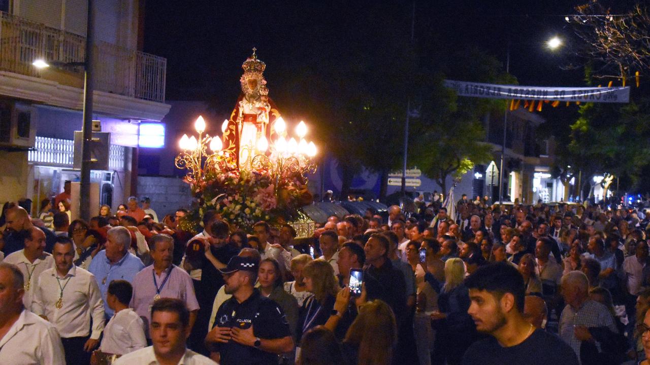 La Virgen de la Fuensanta ya recibe el cariño de Las Torres de Cotillas en su histórica visita