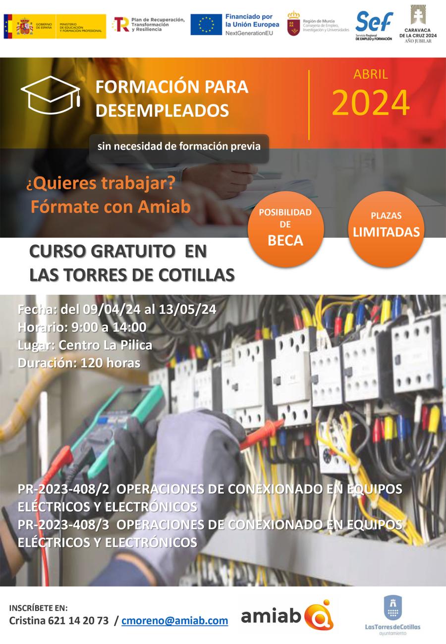 Las Torres de Cotillas propone un curso especializado en electricidad