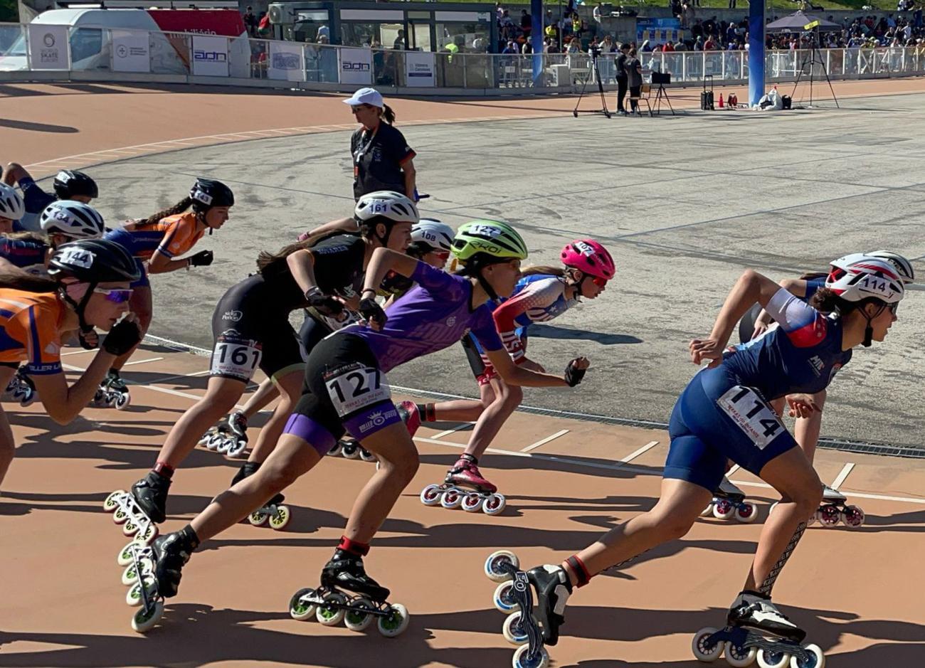 La torreña Aitana Mazón se cuelga dos medallas y es tercera en la general de la segunda etapa de la Copa de Europa de patinaje de velocidad