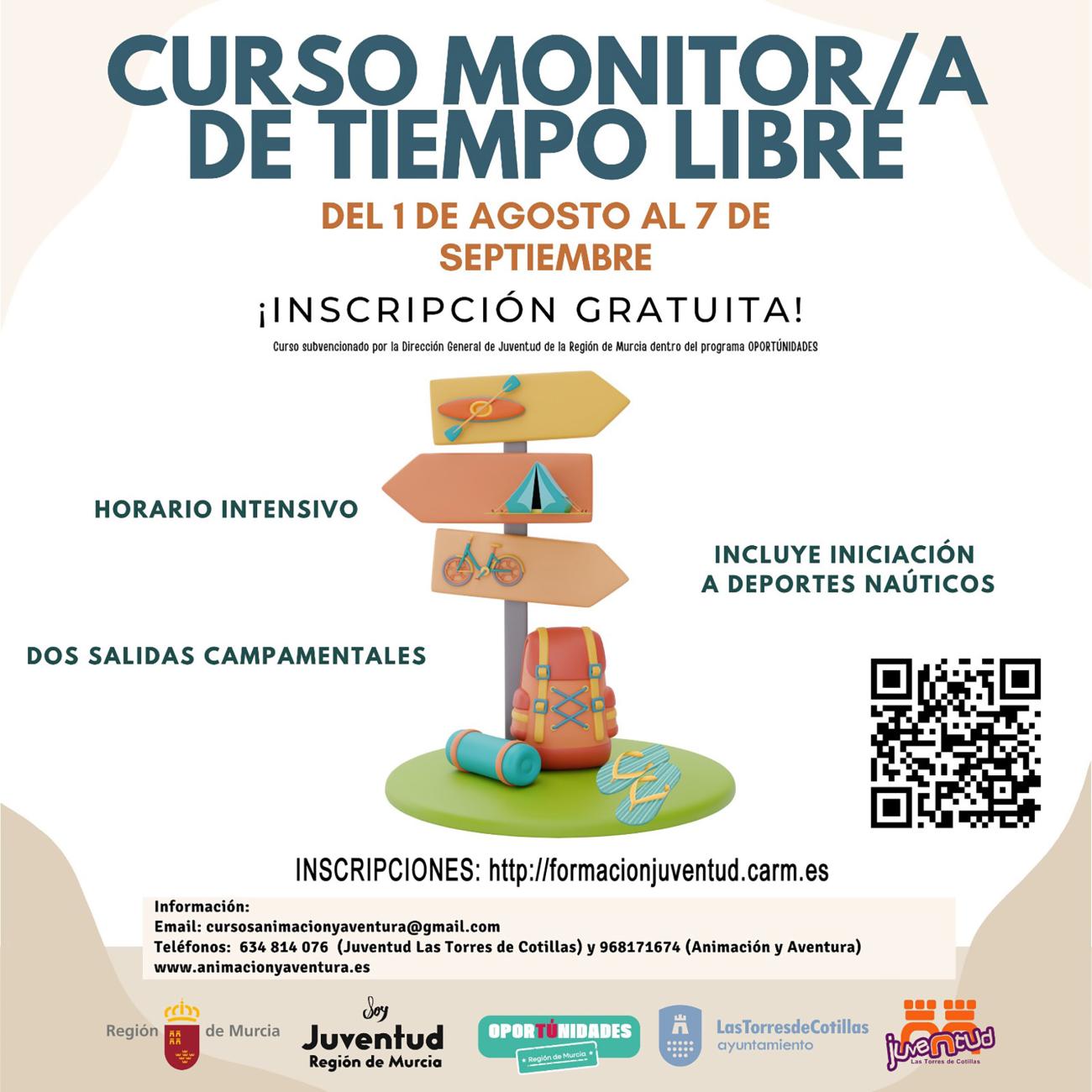 Curso gratuito de monitor de tiempo libre para mayores de 17 años con la Concejalía de Juventud