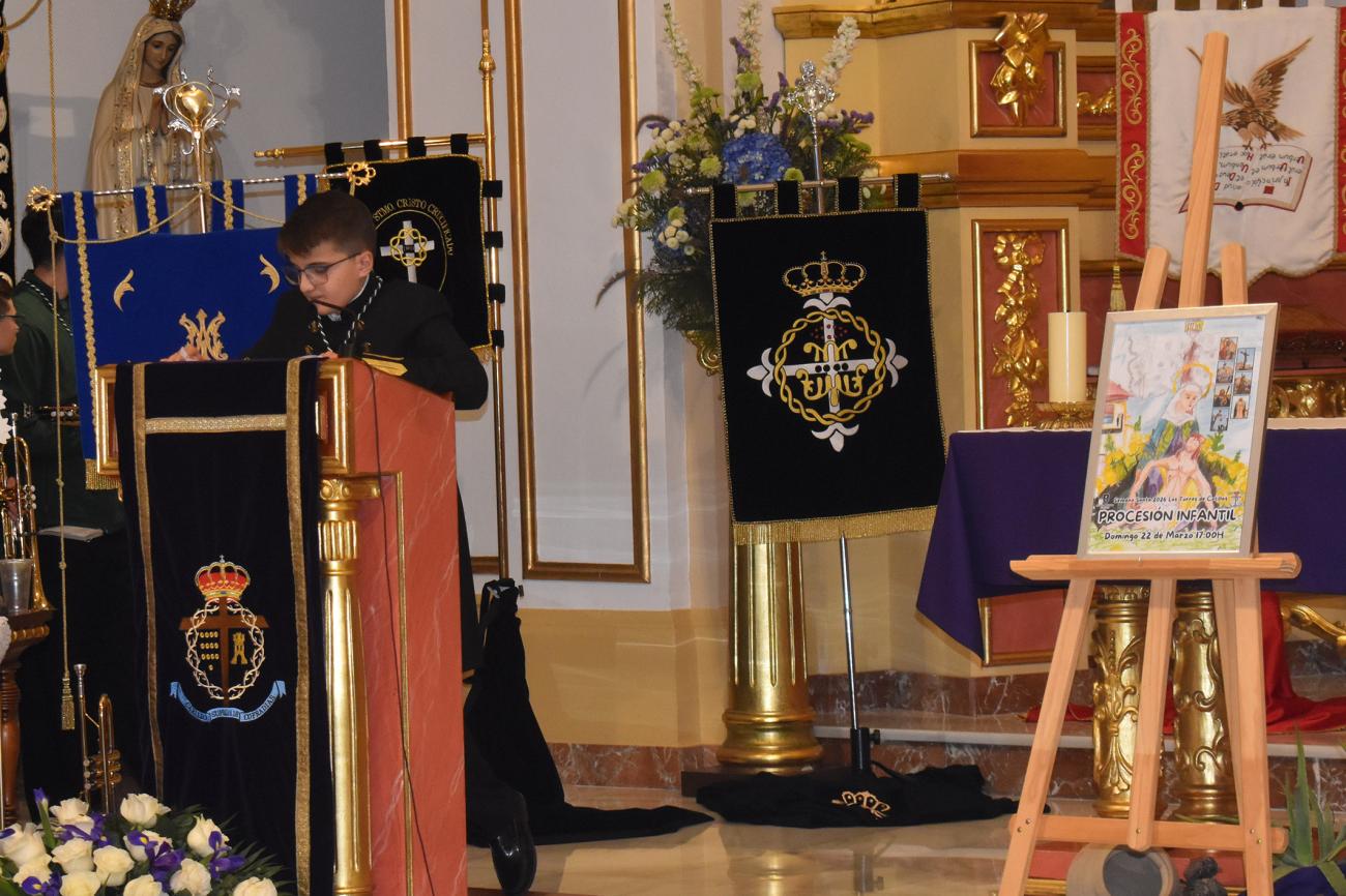Antonio Moreno Fuentes ofrece un pregón infantil cargado de amor y fervor por la Semana Santa