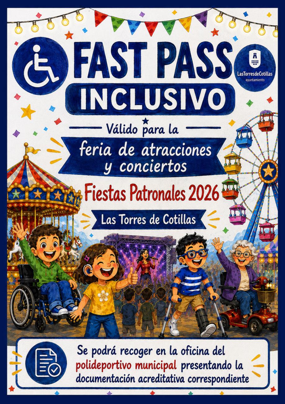 Las personas con discapacidad dispondrán de un “fast pass” para la feria y los conciertos de las fiestas patronales 2026