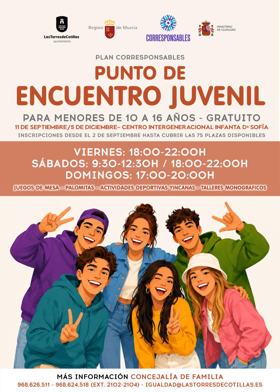 Tres meses de actividades gratuitas para menores de 10 a 16 años con el punto de encuentro juvenil